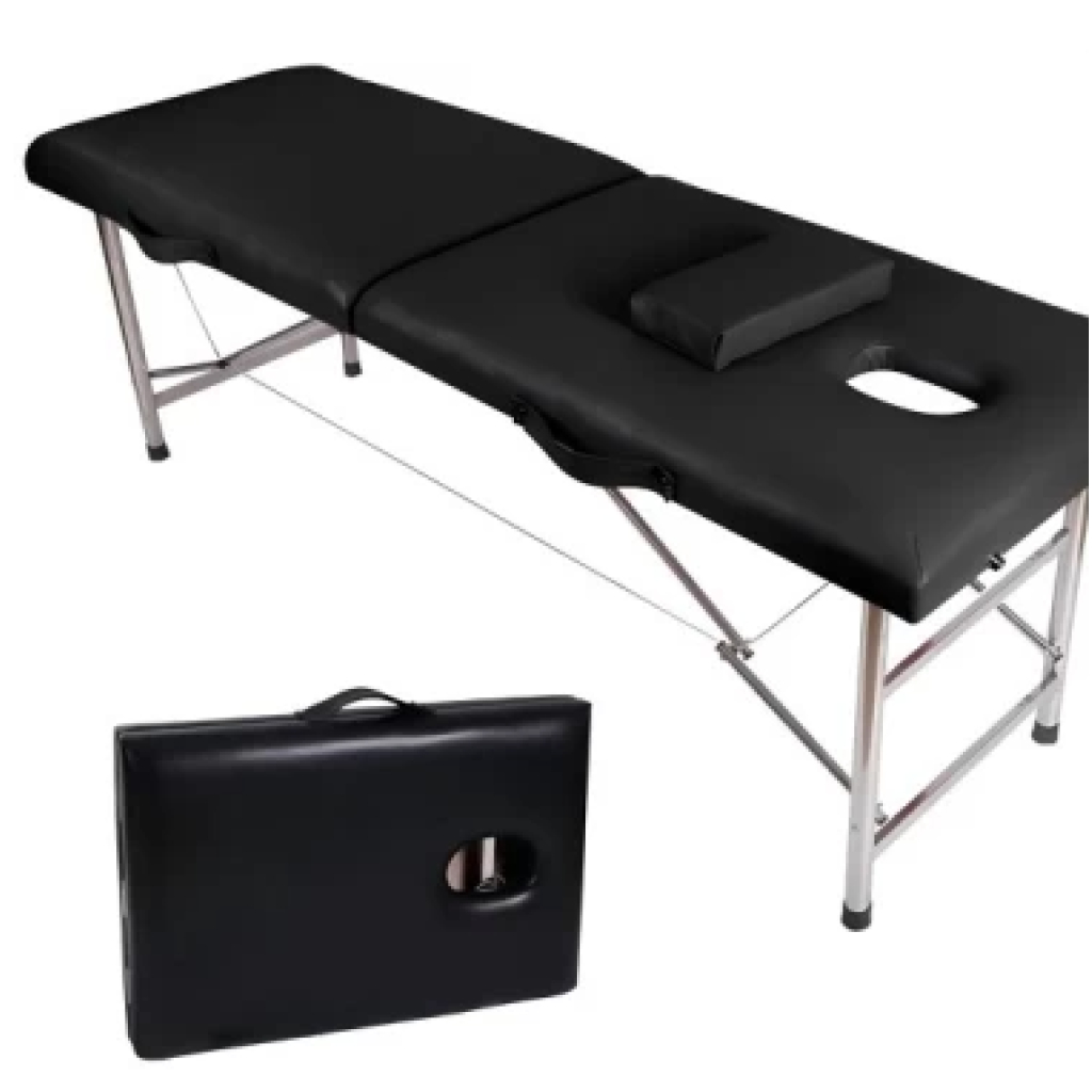 Foldable Massage Bed - Black